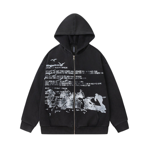 Fake two V-neck hoodies