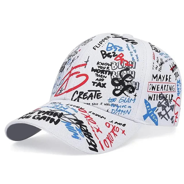 Fashion Letter Graffiti Baseball Cap for Men & Women 