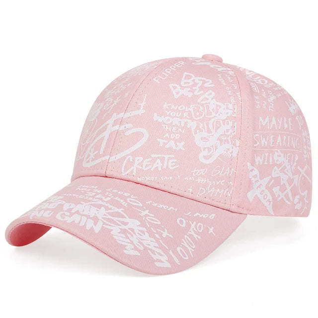 Fashion Letter Graffiti Baseball Cap for Men & Women 