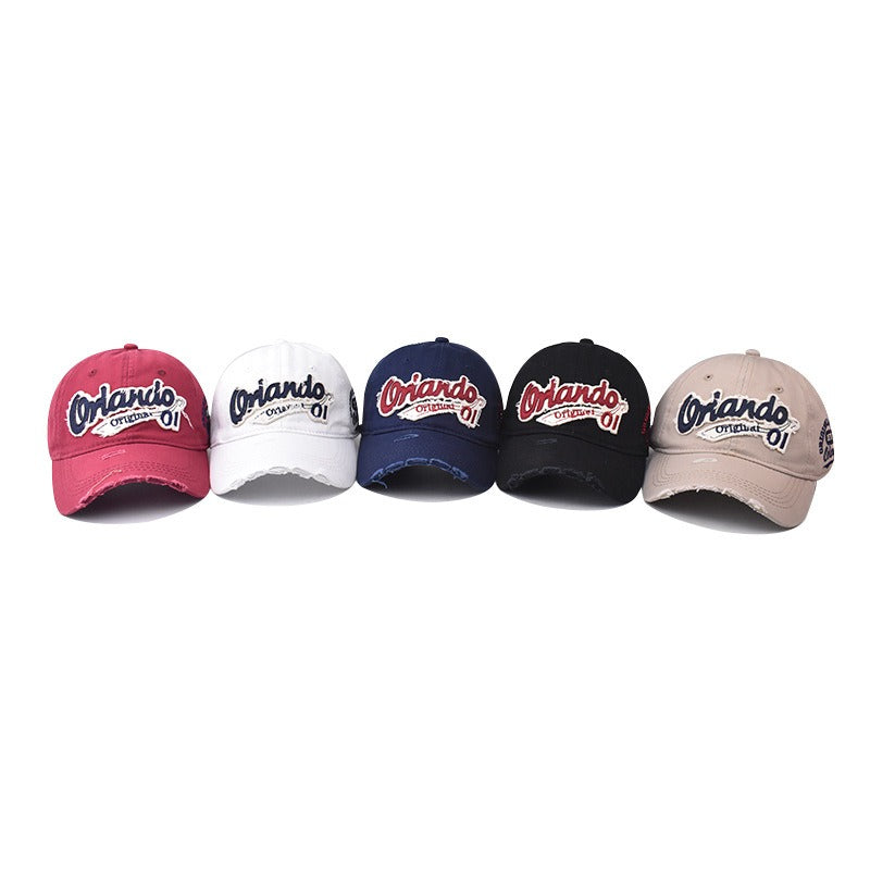 Large letter embroidered baseball cap for men and women in spring
