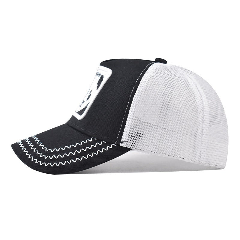 Thickened Panda Embroidered Mesh Baseball Cap for Men & Women