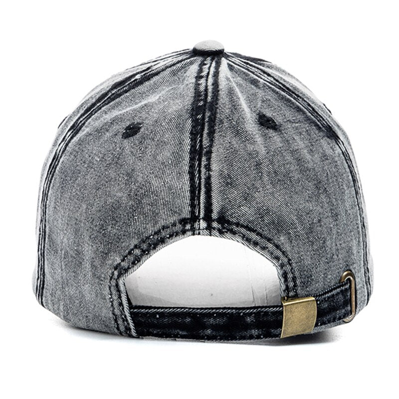 New Unisex Washed Cotton Cap High Quality Denim Plain Baseball Cap 
