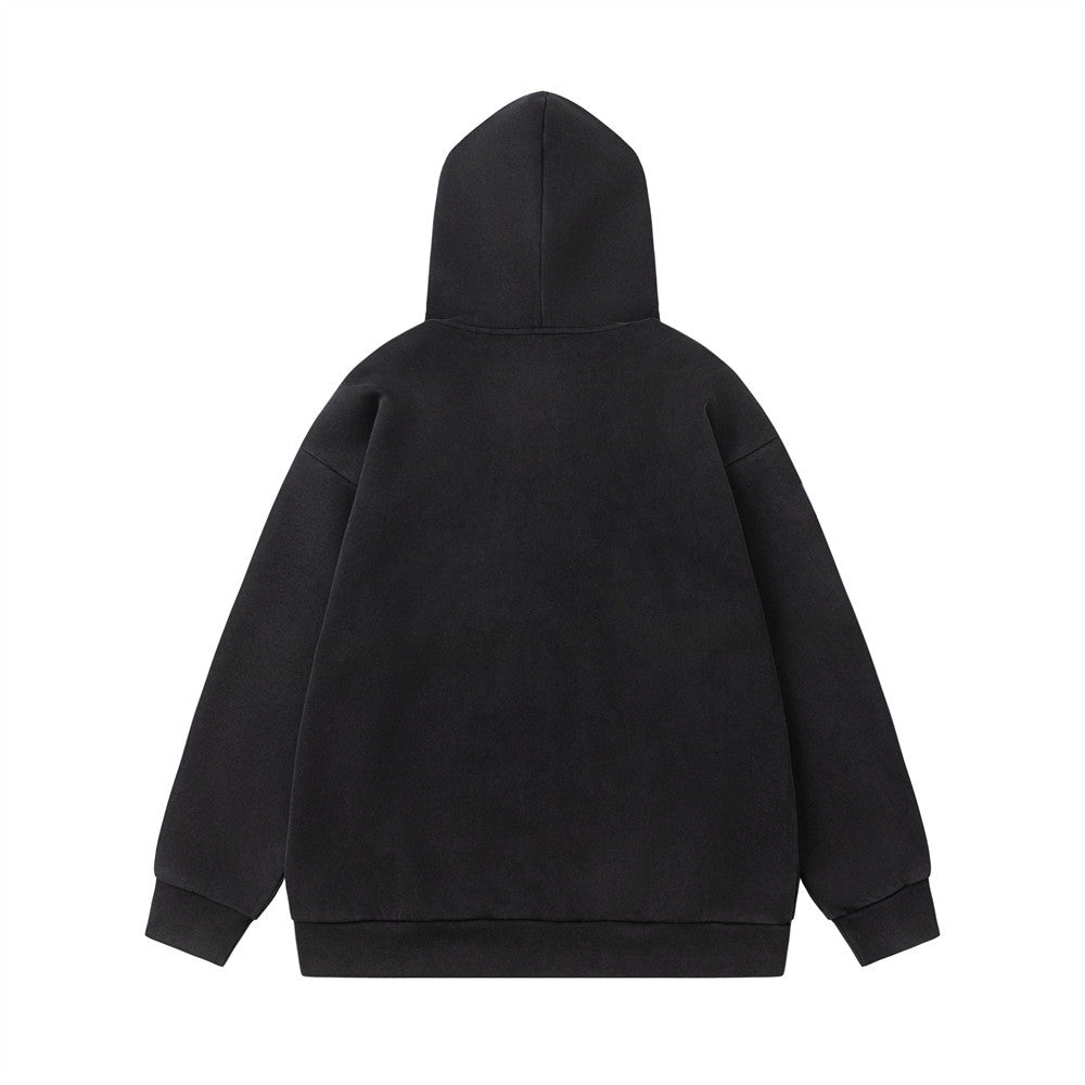 Fake two V-neck hoodies
