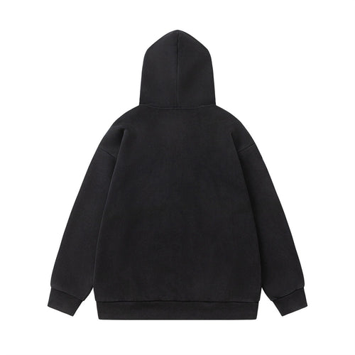 Fake two V-neck hoodies