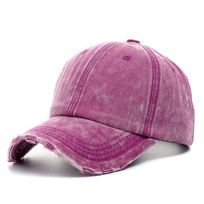 New Unisex Washed Cotton Cap High Quality Denim Plain Baseball Cap 