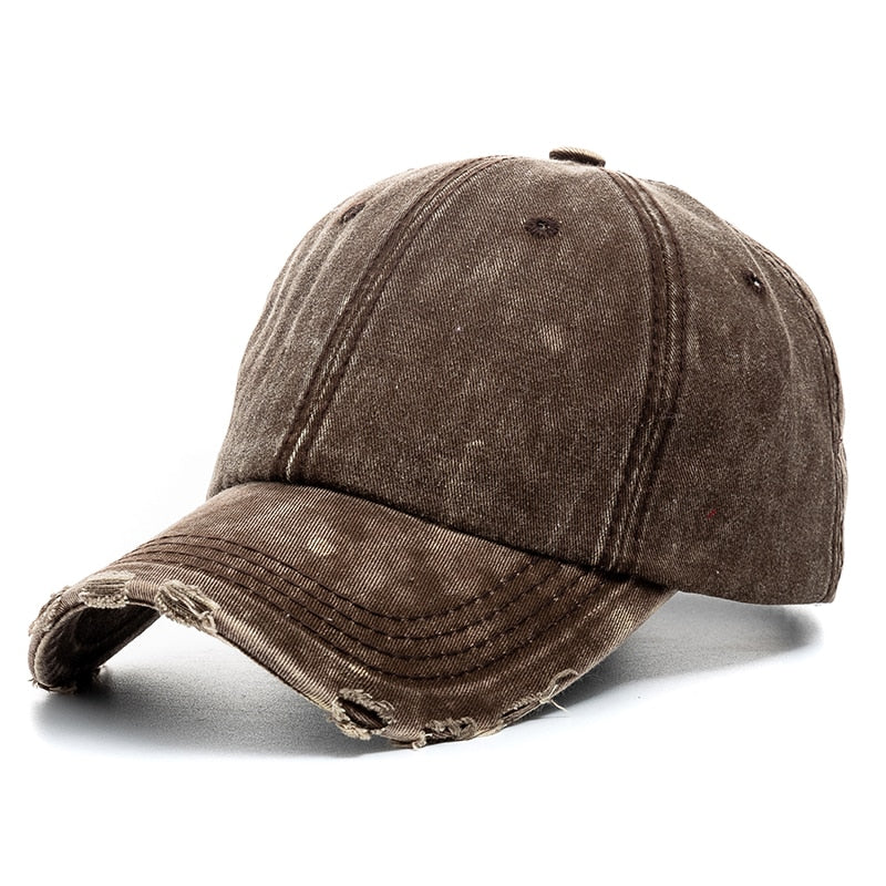 New Unisex Washed Cotton Cap High Quality Denim Plain Baseball Cap 