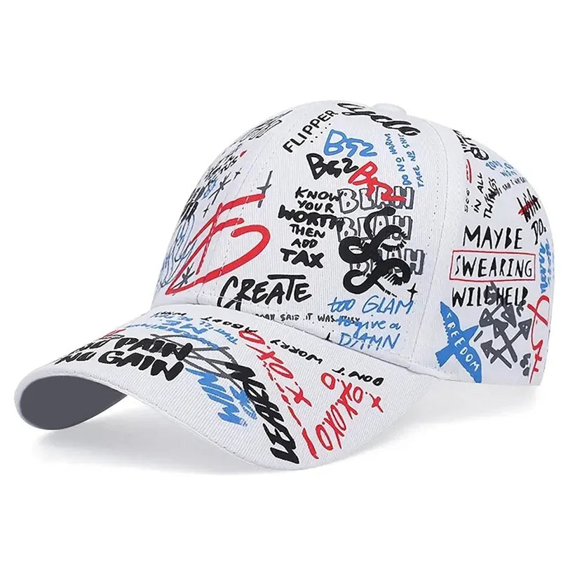 Fashion Letter Graffiti Baseball Cap for Men & Women 