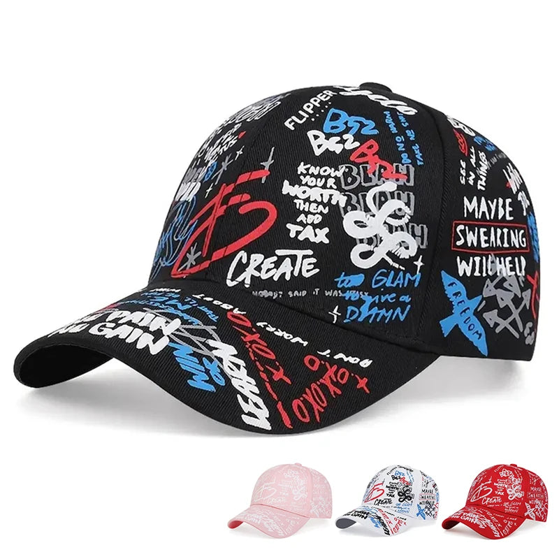 Fashion Letter Graffiti Baseball Cap for Men & Women 