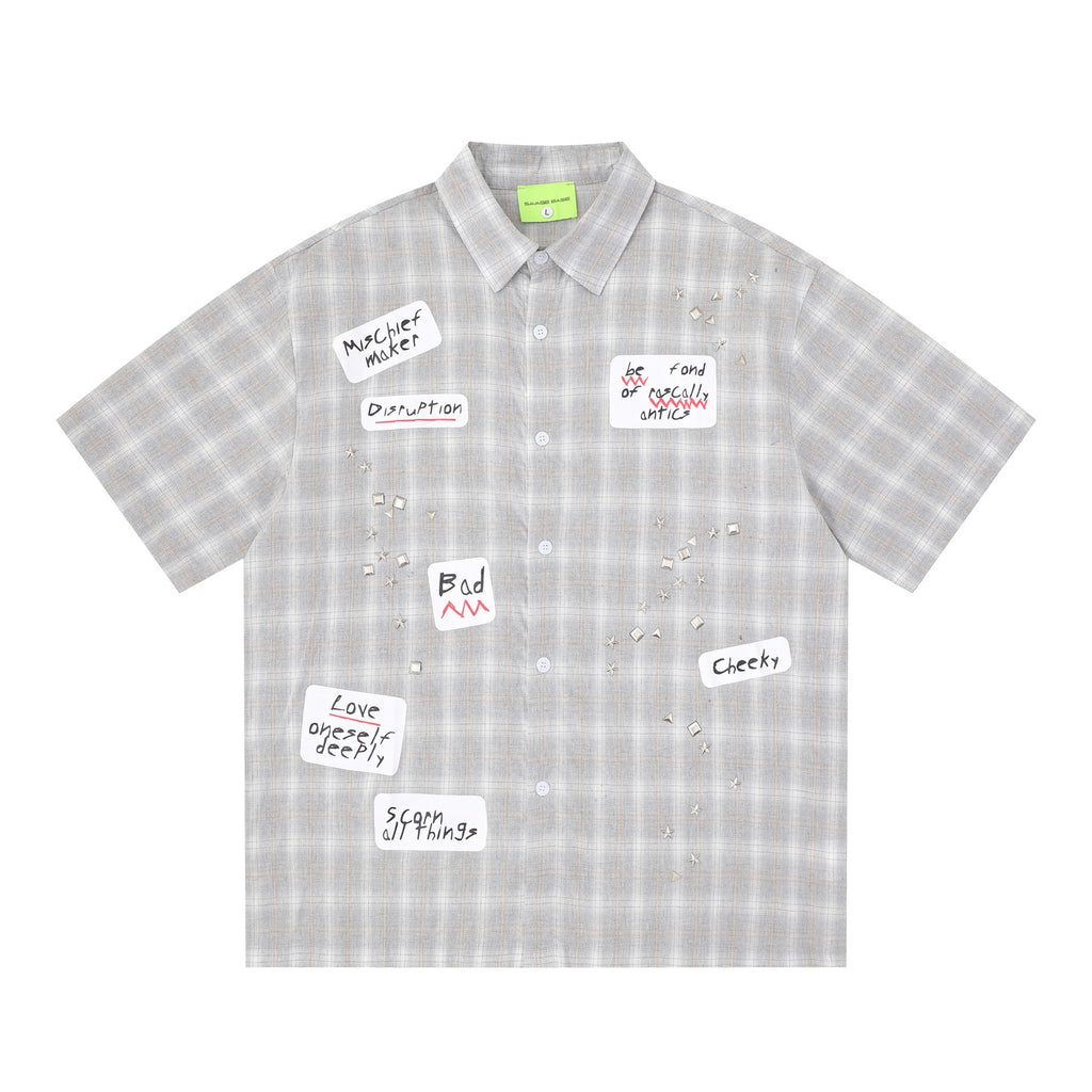 Plaid shirt T-shirt