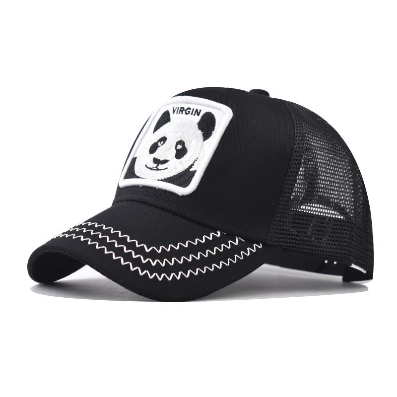 Thickened Panda Embroidered Mesh Baseball Cap for Men & Women