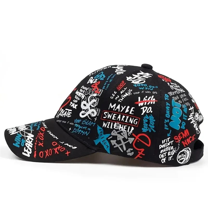Fashion Letter Graffiti Baseball Cap for Men & Women 