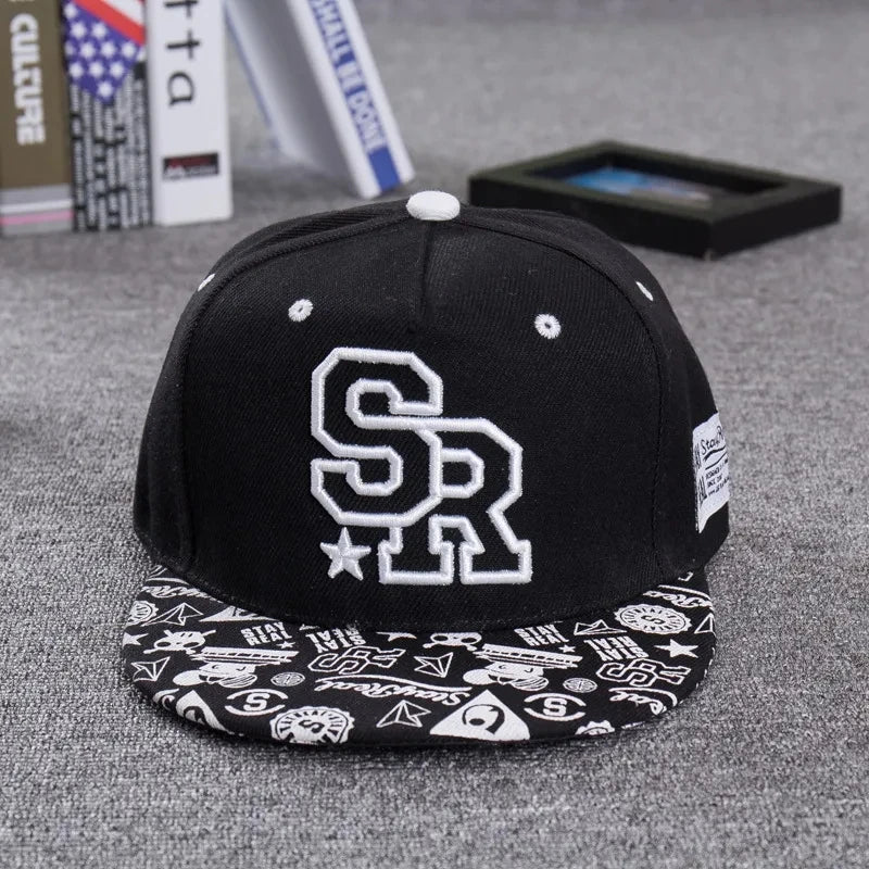 Embroidered Letter SR Baseball Cap Men Hip Hop Cap