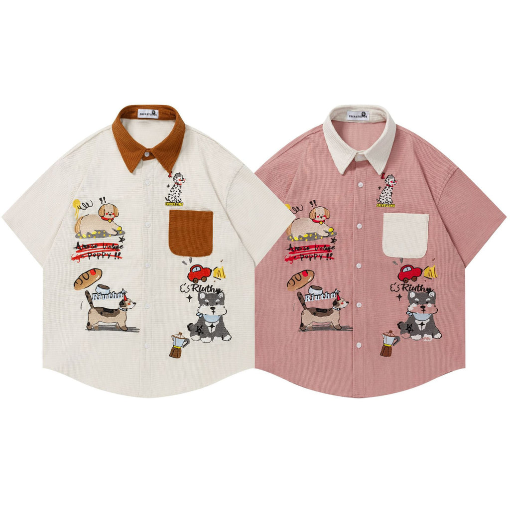 Embroidered shirt T-shirt