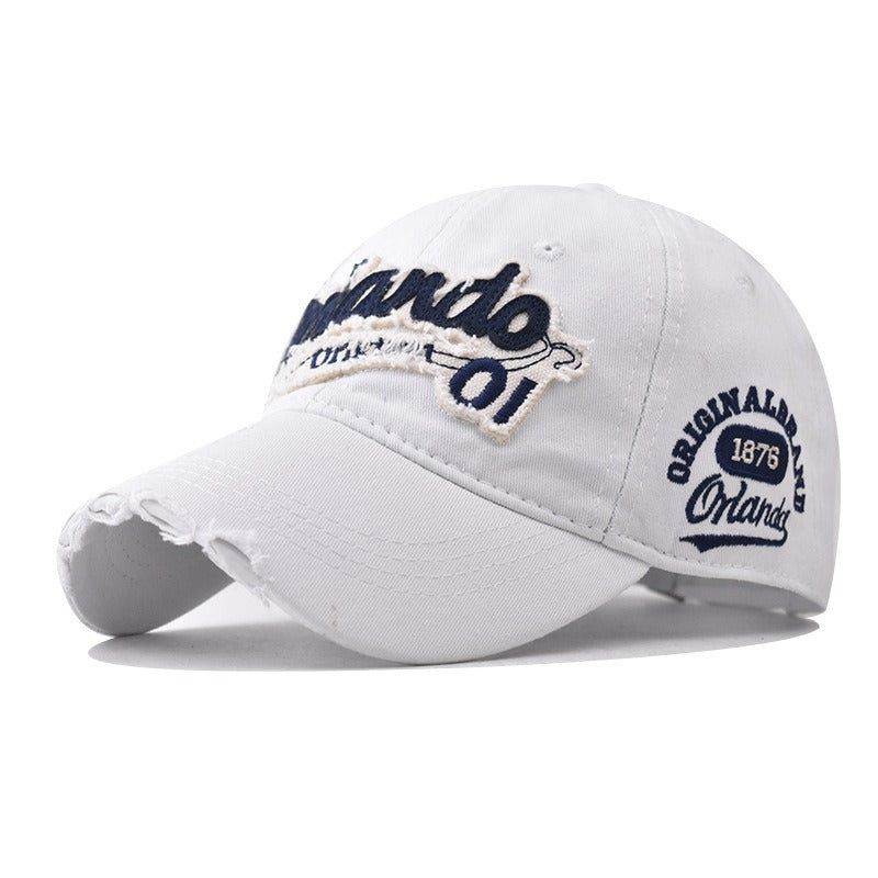Large letter embroidered baseball cap for men and women in spring