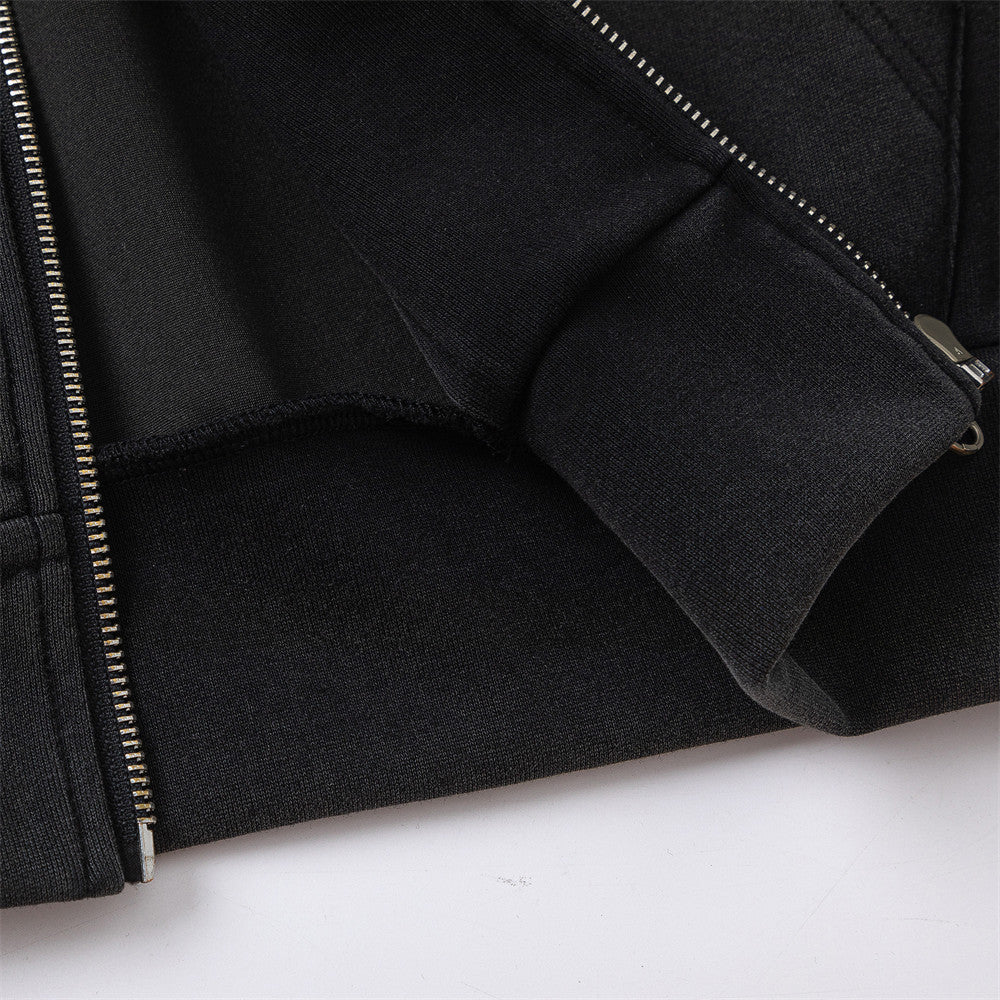Fake two V-neck hoodies