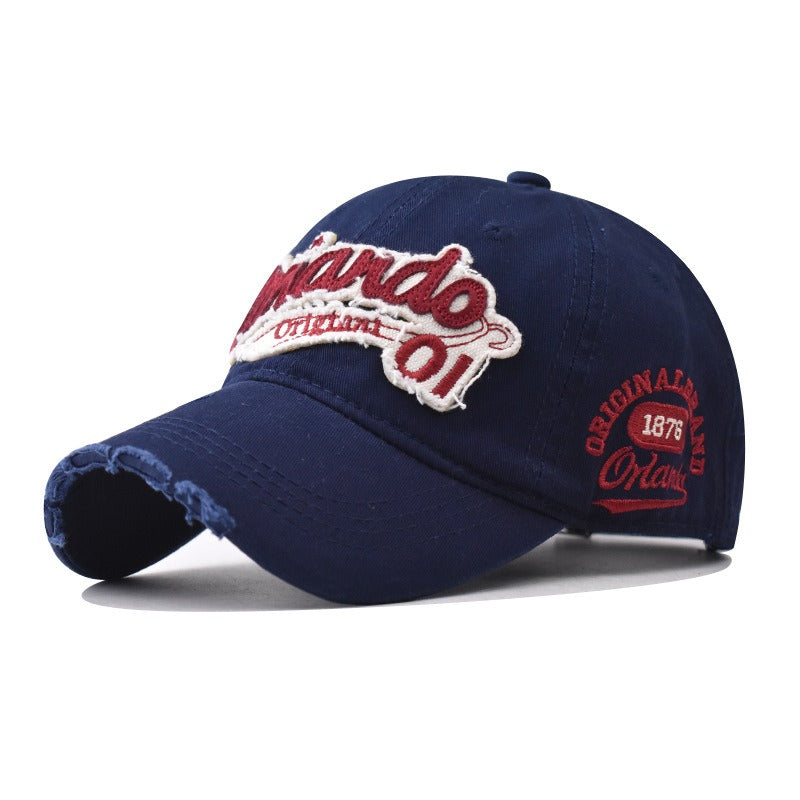 Large letter embroidered baseball cap for men and women in spring