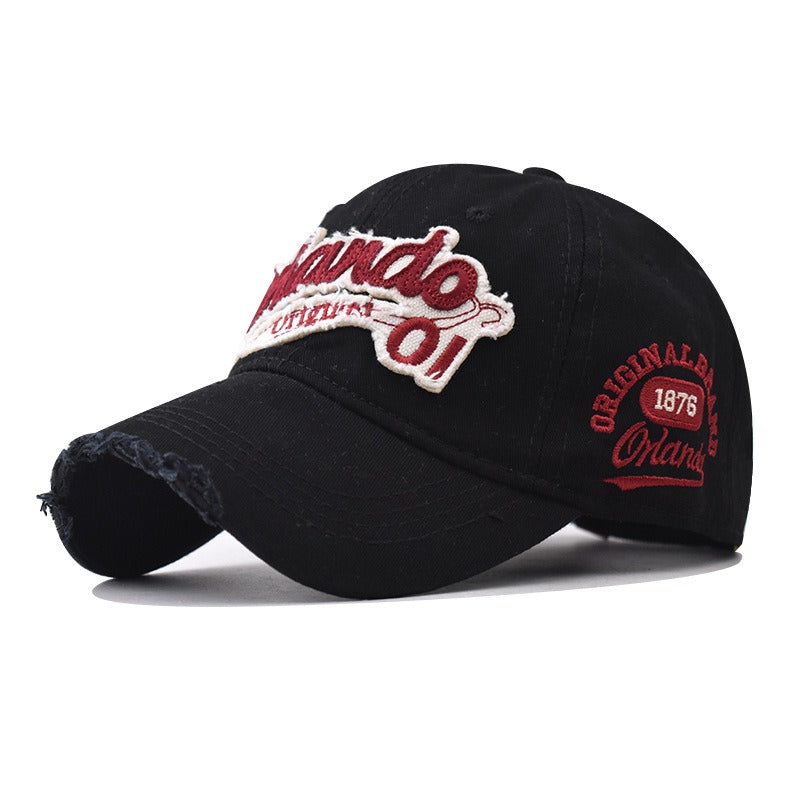 Large letter embroidered baseball cap for men and women in spring