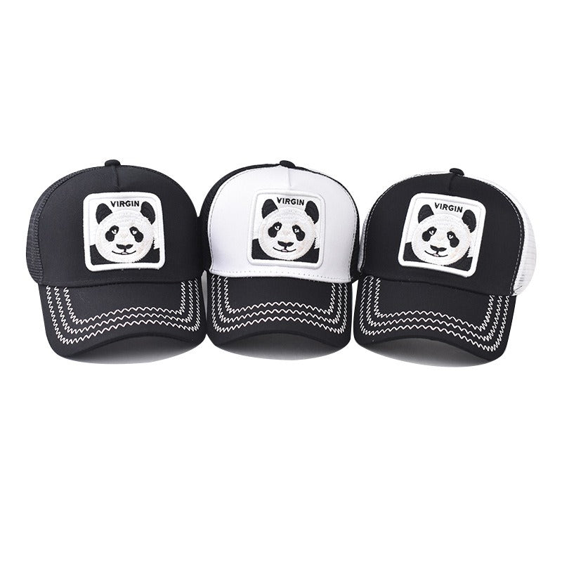 Thickened Panda Embroidered Mesh Baseball Cap for Men & Women