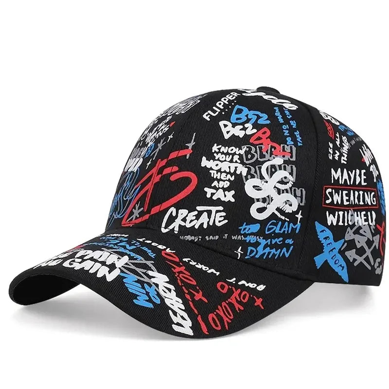 Fashion Letter Graffiti Baseball Cap for Men & Women 