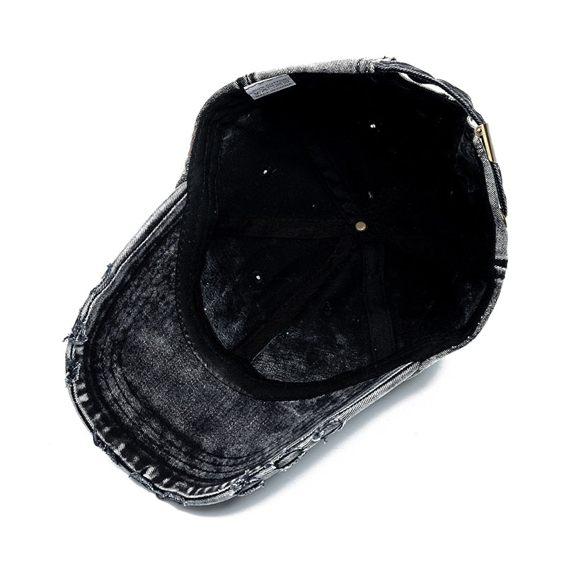 New Unisex Washed Cotton Cap High Quality Denim Plain Baseball Cap 