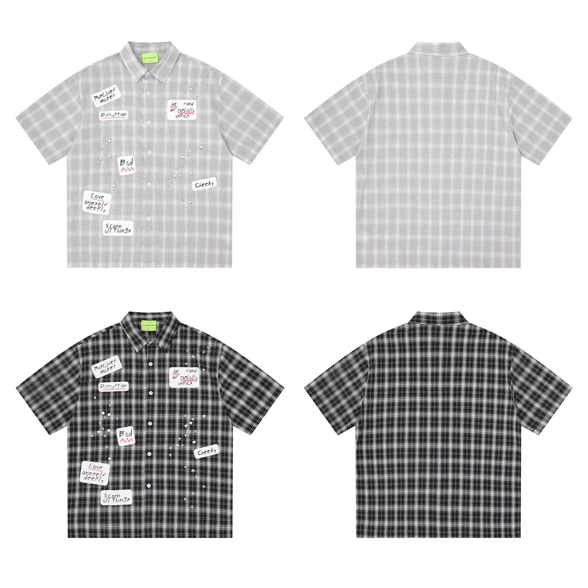 Plaid shirt T-shirt