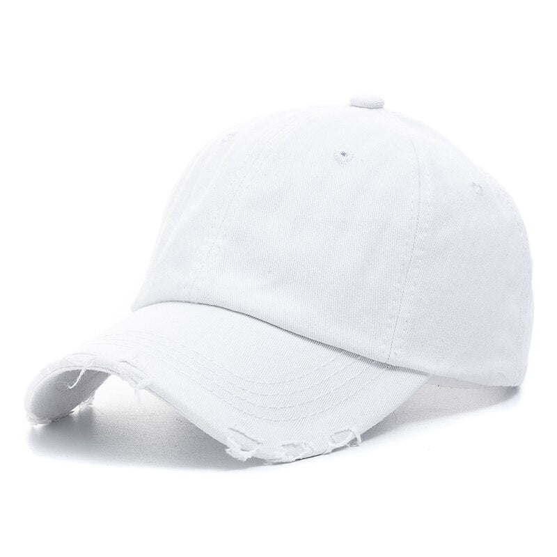 New Unisex Washed Cotton Cap High Quality Denim Plain Baseball Cap 