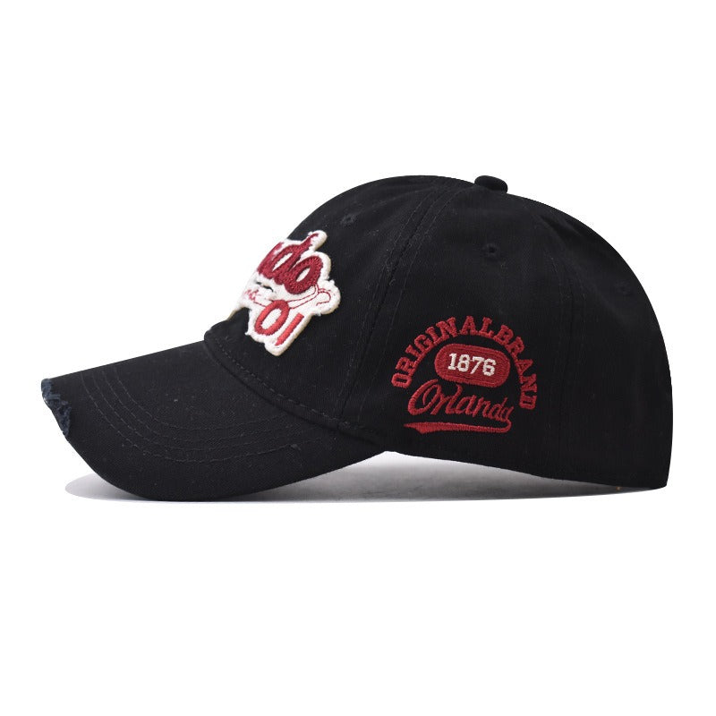 Large letter embroidered baseball cap for men and women in spring