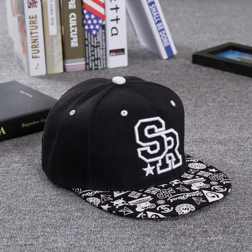 Embroidered Letter SR Baseball Cap Men Hip Hop Cap