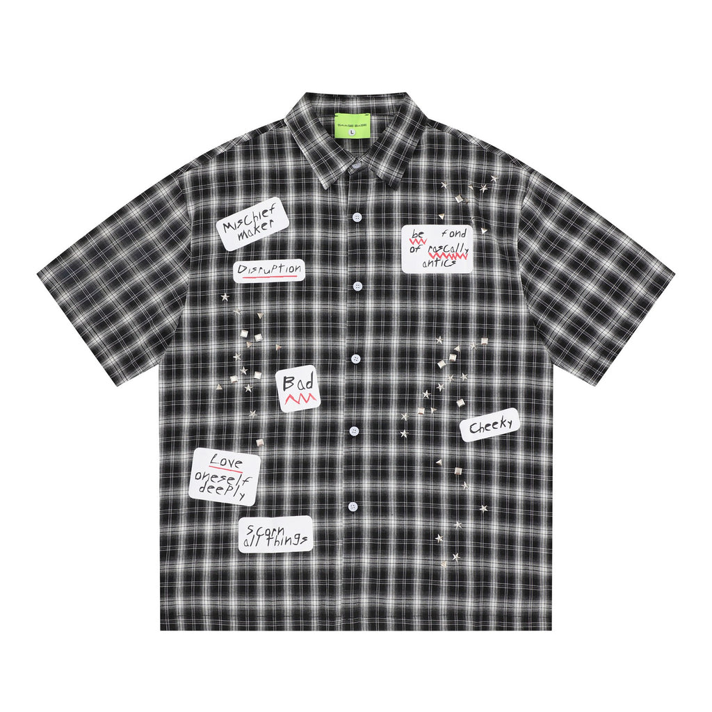 Plaid shirt T-shirt