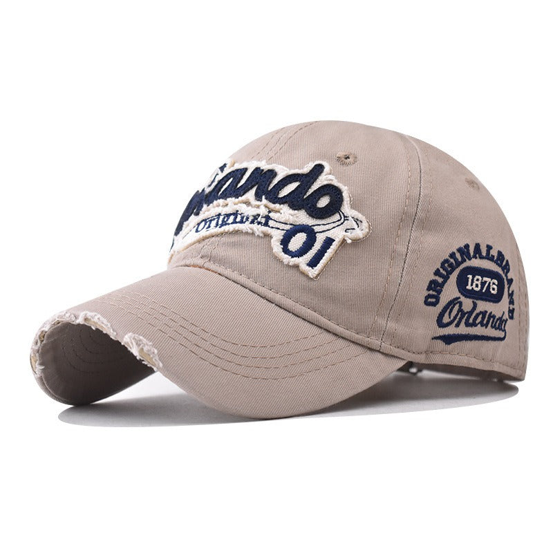 Large letter embroidered baseball cap for men and women in spring