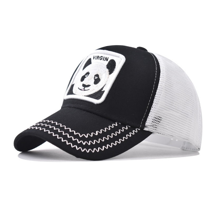 Thickened Panda Embroidered Mesh Baseball Cap for Men & Women