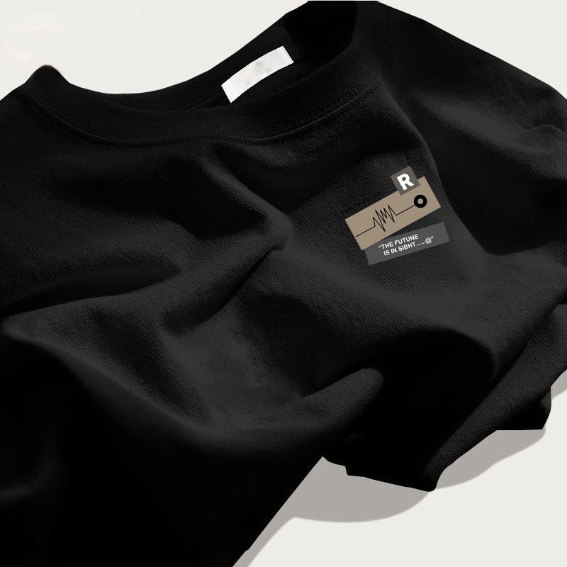 Style Casual Cotton T-Shirt for Men Round Neck T-Shirt