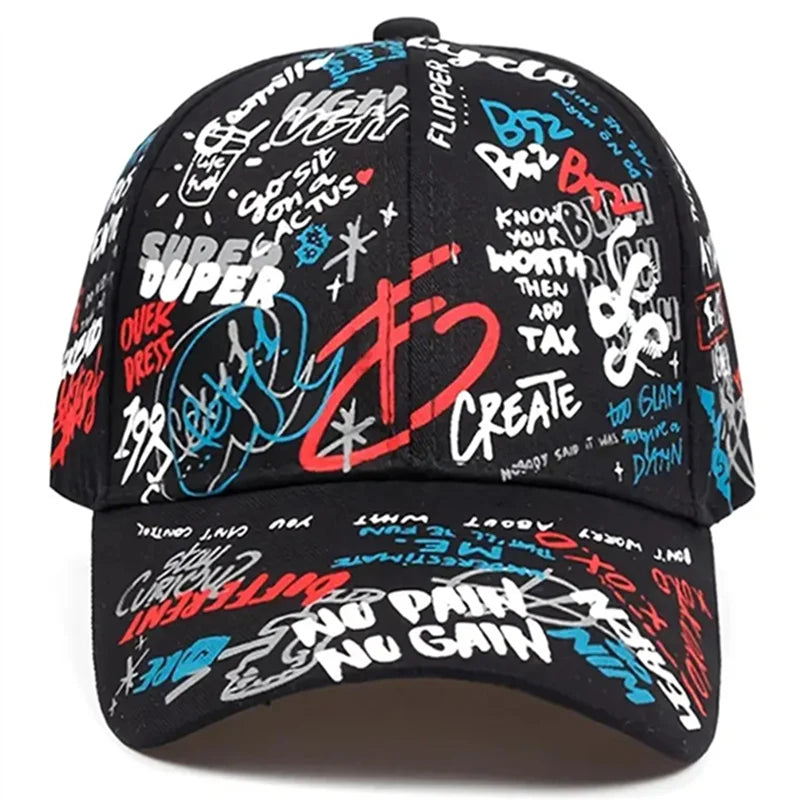 Fashion Letter Graffiti Baseball Cap for Men & Women 