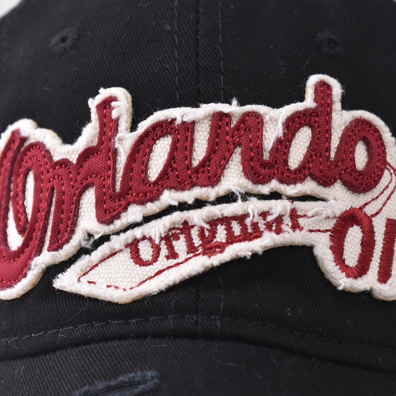 Large letter embroidered baseball cap for men and women in spring