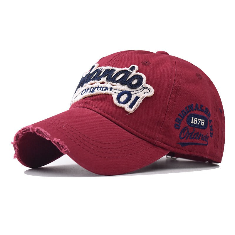 Large letter embroidered baseball cap for men and women in spring