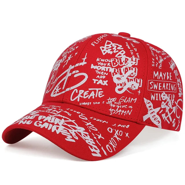 Fashion Letter Graffiti Baseball Cap for Men & Women 
