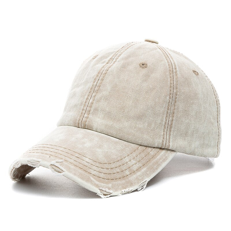 New Unisex Washed Cotton Cap High Quality Denim Plain Baseball Cap 