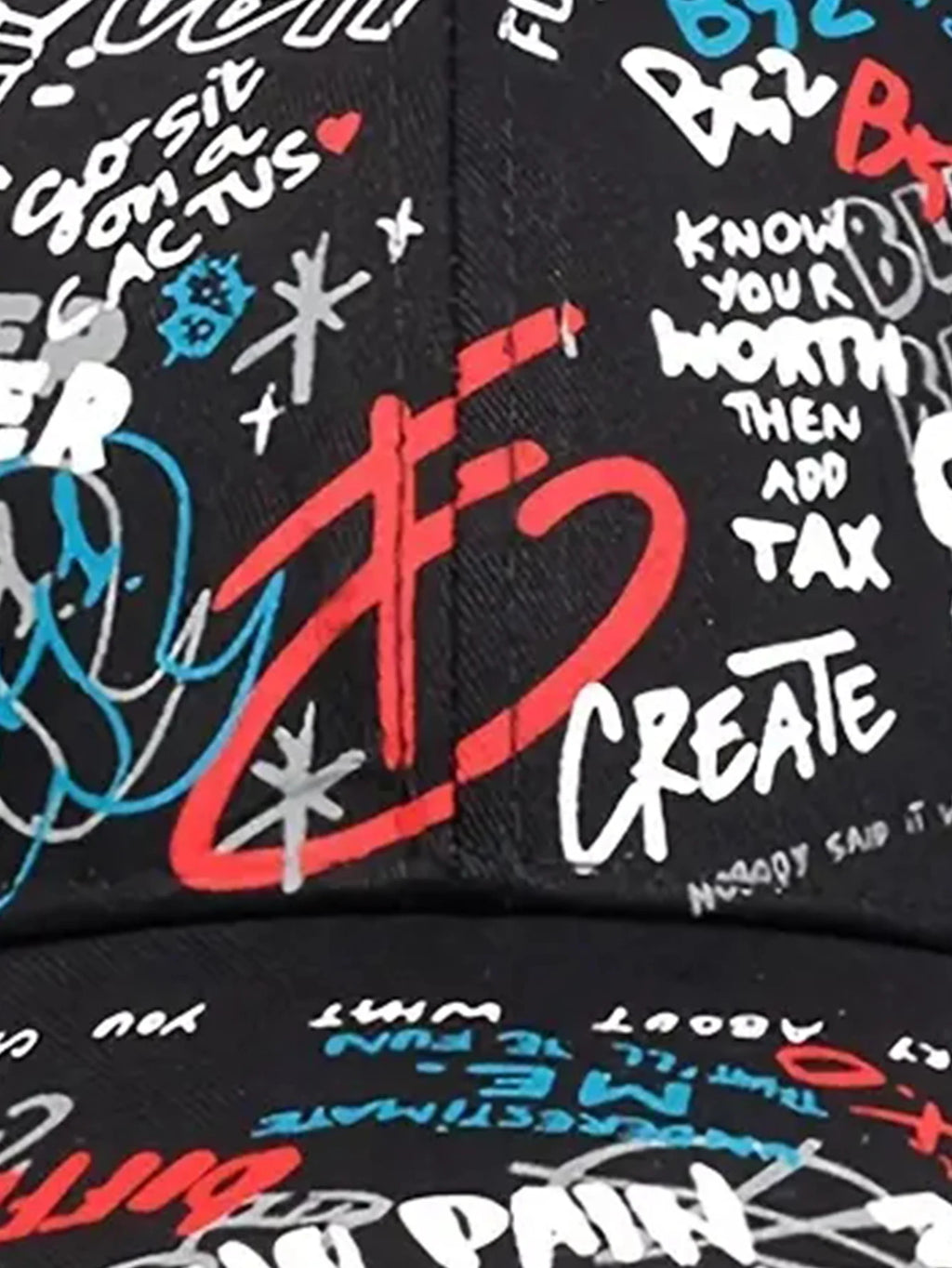 Fashion Letter Graffiti Baseball Cap for Men & Women 